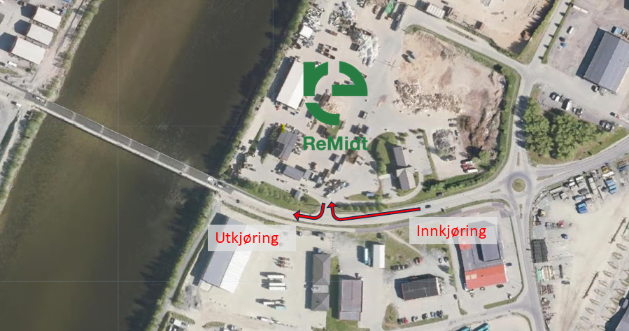 Wijziging van de toegang tot het Orkanger-recyclingstation